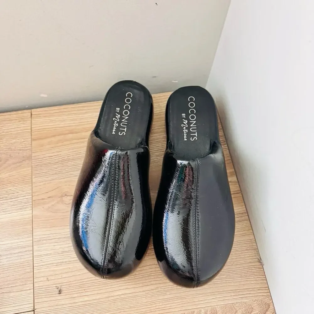 Coconuts by Matisse Bubble Clogs Black Patent Leather Women’s Size 9